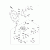 Схема вузла: Заднє гальмо для Kawasaki ZX750 Ninja ZX-7R