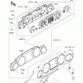 Схема вузла: Meter(s)(a9f-aaf) для Kawasaki VN1700 Vulcan 1700 Voyager