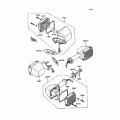 Схема вузла: Turn signal для Kawasaki ZX400 Z400FII