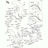 Схема вузла: Fenders(vn1500-r2h) для Kawasaki VN1500 VN1500 Drifter