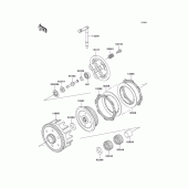 Схема вузла: Зчеплення для Kawasaki KX100