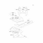 Схема вузла: Decal(green/white/blue) для Kawasaki ZX750 Ninja ZX-7