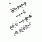 Схема узла: Трансмиссия для Kawasaki ZX900 GPZ900R