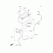 Схема узла: Аккумулятор для Kawasaki KLX400 KLX400R