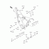 Схема вузла: Frame fitting для Kawasaki KX100