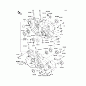 Схема узла: Картер двигателя для Kawasaki KX250/ KX252 KX250