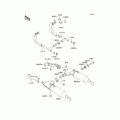 Схема вузла: Вихлопна система для Kawasaki ZG1200 Voyager XII