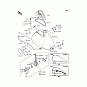 Схема вузла: Паливний бак для Kawasaki VN400 Vulcan Drifter