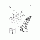 Схема вузла: Переднє крило для Kawasaki ZR1000 Z1000 ABS