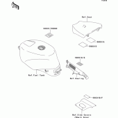 Схема узла: Информационные наклейки для Kawasaki ZX750 ZXR750R