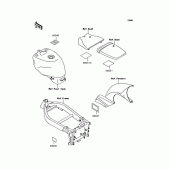 Схема вузла: Інформаційні наклейки для Kawasaki ZX400 ZXR400R