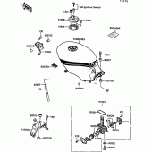 Схема вузла: Паливний бак (ex500-b1) для Kawasaki EX500 GPZ500S