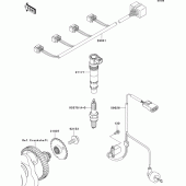 Схема узла: Ignition system для Kawasaki ZR750 Z750R ABS