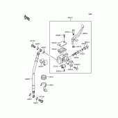 Схема вузла: Передній гальмівний циліндр для Kawasaki KL110 KSR