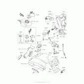 Схема вузла: Ignition Switch/locks/reflectors для Kawasaki VN900 Vulcan 900 Custom