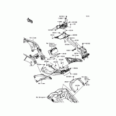 Схема вузла: Заднє крило для Kawasaki ZX1000 Ninja ZX-10R ABS