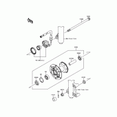 Схема вузла: Ступиця переднього колеса для Kawasaki KLX125 KLX125