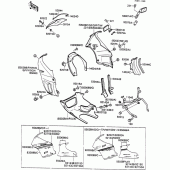 Схема вузла: Cowling(1/4)(zx600-c1) для Kawasaki ZX600 GPX600R