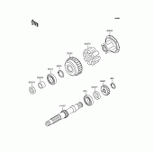 Схема вузла: Secondary shaft для Kawasaki ZR750 Zephyr