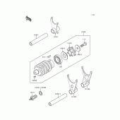 Схема узла: Переключение/вилка переключения для Kawasaki ZX600 Ninja ZX-6