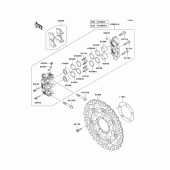 Схема узла: Передний тормоз для Kawasaki ZX1400 Ninja ZX-14