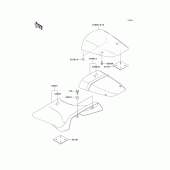 Схема узла: Сиденье для Kawasaki ZX1200 Ninja ZX-12R