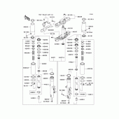 Схема вузла: Вилка передньої осі для Kawasaki VN1700 Vulcan 1700 Classic LT