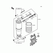 Схема вузла: Амортизатор задній (ZX900-A10/A11) для Kawasaki ZX900 GPZ900R