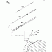 Схема вузла: Троси для Kawasaki ZX636 Ninja ZX-6R ABS