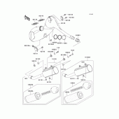 Схема вузла: Вихлопна система для Kawasaki KX250/ KX252 KX250
