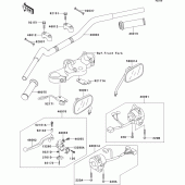 Схема узла: Руль & Пульт управления рулевой для Kawasaki EJ650 W650