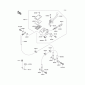 Схема вузла: Передній гальмівний циліндр Kawasaki ZR1000 Z1000