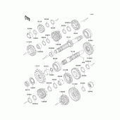 Схема узла: Трансмиссия для Kawasaki KLE500