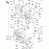 Схема узла: Картер двигателя для Kawasaki KX250/ KX252 KX250