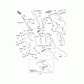 Схема узла: Cowling lowers(1/3) для Kawasaki ZX1100 Ninja ZX-11