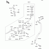 Схема вузла: Clutch master cylinder для Kawasaki ZX750 Ninja ZX-7RR