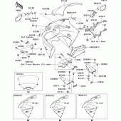 Схема вузла: Cowling(zx900-f2p) для Kawasaki ZX900 Ninja ZX-9R