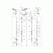 Схема узла: Передняя вилка для Kawasaki KLX250 D-Tracker X