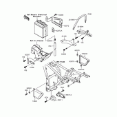 Схема вузла: Батарейний відсік для Kawasaki EL250 Eliminator 250SE
