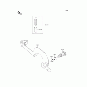 Схема вузла: Лапка гальма для Kawasaki KX125