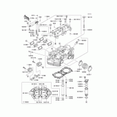 Схема вузла: Головка циліндра для Kawasaki EJ650 W650