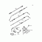 Схема вузла: Троси для Kawasaki ZR750 Zephyr