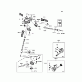 Схема вузла: Кермо & Пульт управління рульовим для Kawasaki BX250 NINJA 250SL