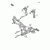 Схема вузла: Кріплення двигуна для Kawasaki EL250 Eliminator 250LX