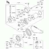 Схема вузла: Starter motor для Kawasaki ER500 ER-5