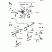 Схема вузла: Передній гальмівний циліндр для Kawasaki ZX600 Ninja 600R
