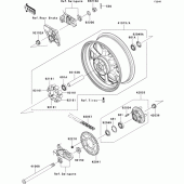 Схема узла: Ступица заднего колеса для Kawasaki ZX1400 ZZR1400 ABS