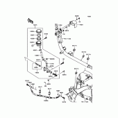 Схема узла: Задний тормозной цилиндр для Kawasaki VN900 Vulcan 900 Classic LT