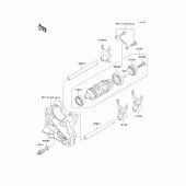 Схема вузла: Gear change drum/shift fork(s) для Kawasaki ZR1000 Z1000
