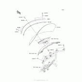 Схема вузла: Вітрове скло для Kawasaki VN1700 Vulcan 1700 Voyager